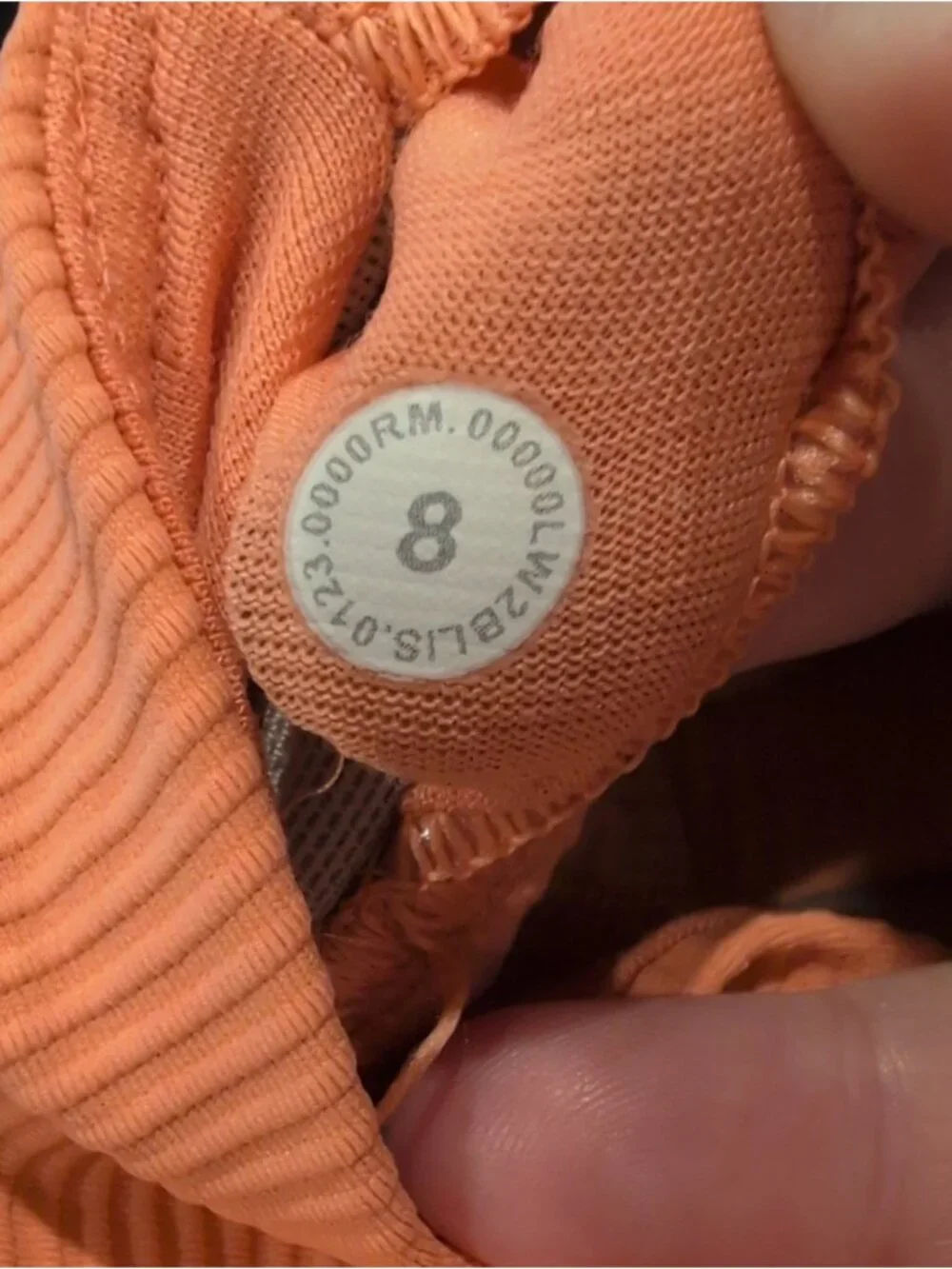 Lululemon Energy Longline Bra Ribbed Luxtreme *Medium Supp.  highlight Orange